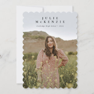 Minimal Typographic Overlay Graduation Photo Announcement