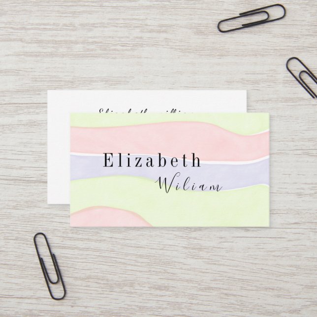 Minimal Typography	Aesthetic Business Card  (Front/Back In Situ)