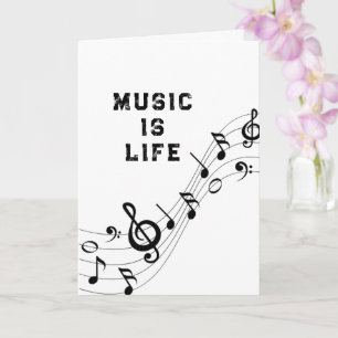 Minimal Typography Bold Greeting Card music