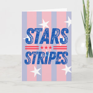 Minimal Typography Bold Greeting Card star strip