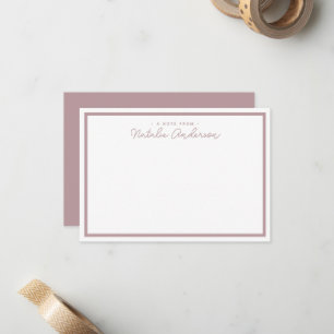 Minimal Typography Casual Script Pastel Rose Card