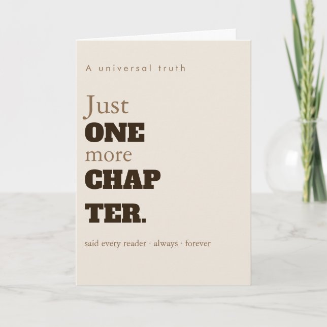 Minimal Typography	Clean Greeting Card  (Front)