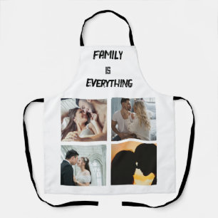 Minimal Typography Custom Collage Photo Apron