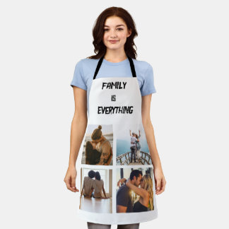 Minimal Typography Custom Collage Photo Apron