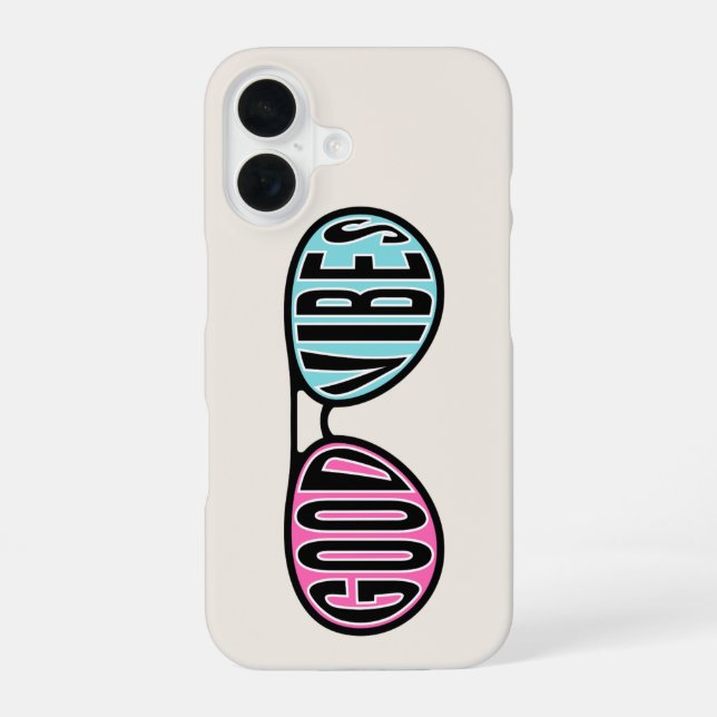 Minimal Typography Cute Phone Case | good vibes (Back)