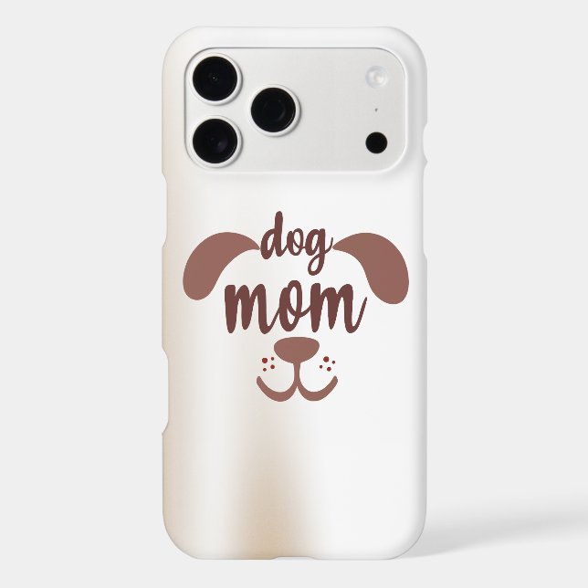 Minimal Typography Elegant Phone Case | dog mum (Back)
