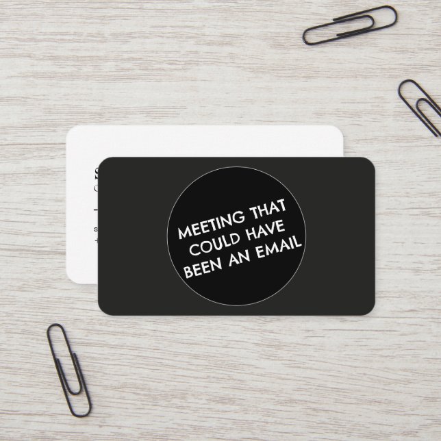 Minimal Typography	Minimal Business Card | meeting (Front/Back In Situ)