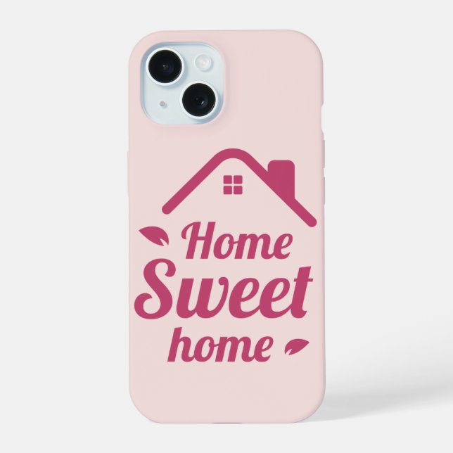 Minimal Typography Minimal Phone Case | home sweet (Back)