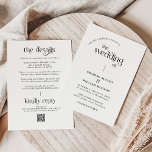 Minimal Typography Retro Qr Code Wedding Invitation<br><div class="desc">Minimal Retro Typography Qr Code Wedding Invitation</div>