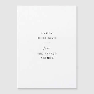 Minimal Typography White Corporate Holiday Card