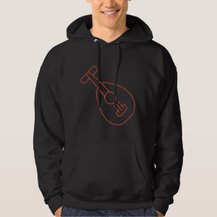 Minimal Ukulele Music Lover Hoodie