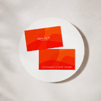 Minimal Unique Red Orange Abstract Art Creative