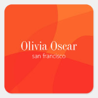 Minimal Unique Red Orange Abstract Art Creative