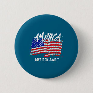 Minimal Usa Patriotic American Flag Freedom 6 Cm Round Badge