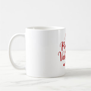 Minimal Valentine’s Day Love Typography Design R Coffee Mug