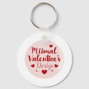 Minimal Valentine’s Day Love Typography Design R Key Ring
