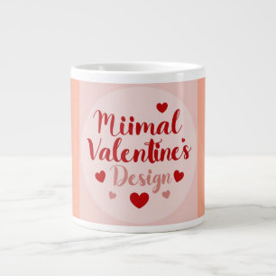 Minimal Valentine’s Day Love Typography Design R Large Coffee Mug