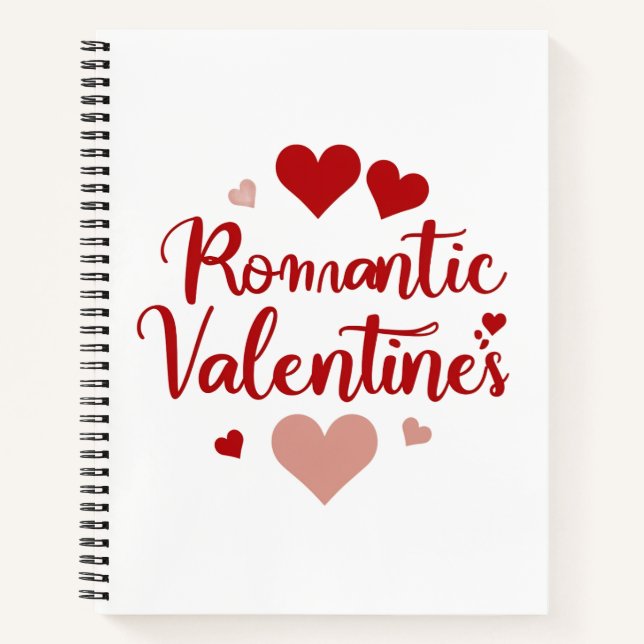 Minimal Valentine’s Day Love Typography Design | R Notebook (Front)