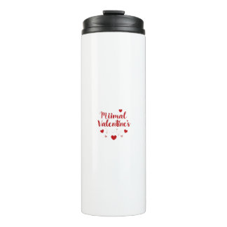 Minimal Valentine’s Day Love Typography Design | R Thermal Tumbler