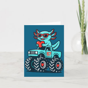 Minimal Valentine's Day Axolotl 67 Meme Card