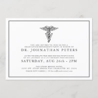 Minimal Veterinary Graduation|Retirement Invite