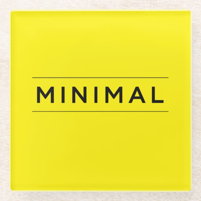 Minimal Vibes Glass Coaster (Front)