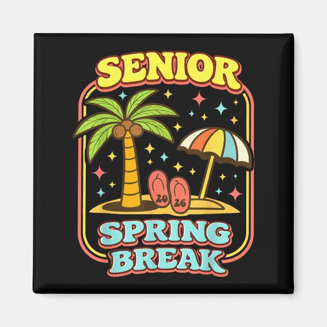 Minimal Vintage Senior Spring Break 2026 Magnet (Front)