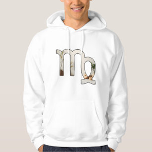 Minimal Virgo Earth – Beige & Forest Green Art Hoodie