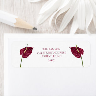 Minimal Watercolor Anthurium Floral Wedding
