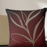 Minimal Watercolor Burgundy Cushion<br><div class="desc">Modern minimalist design in burgundy gradient and grey; inspired by nature this watercolor design is ideal for a fresh stylish look.</div>