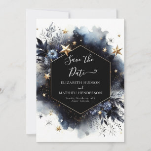 Minimal Watercolor Celestial Wedding Save The Date