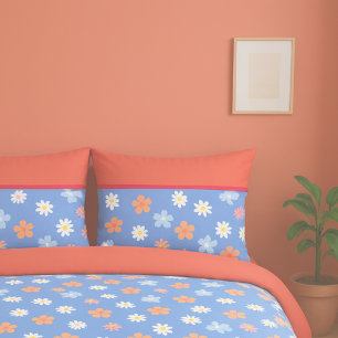minimal watercolor flower pattern pillowcase