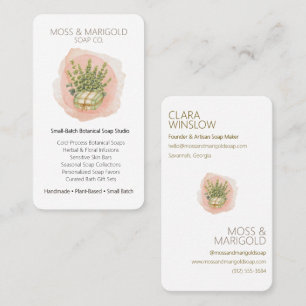 Minimal Watercolor Organic Soap Business Card