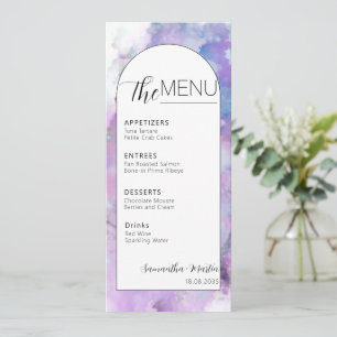 Minimal Watercolor Script Wedding Menu