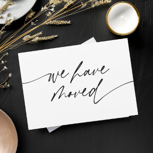 Minimal We Have Moved Elegant Script Announcement