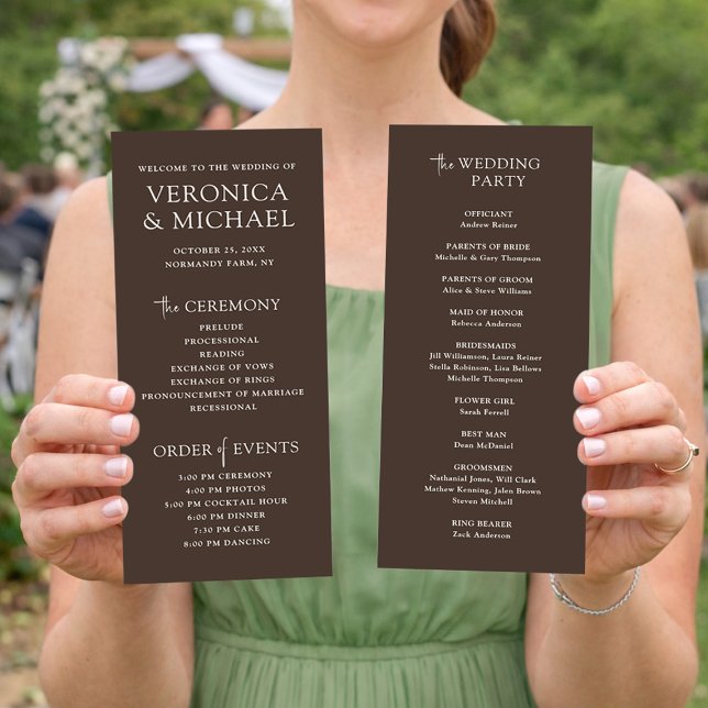 Minimal Wedding Ceremony Program Template  (Creator Uploaded)