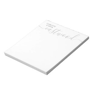 Minimal Wedding Couple Name Monogram Notepad