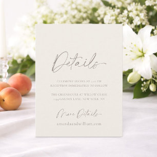 Minimal Wedding Details Card