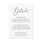 Minimal Wedding Details  Enclosure Card