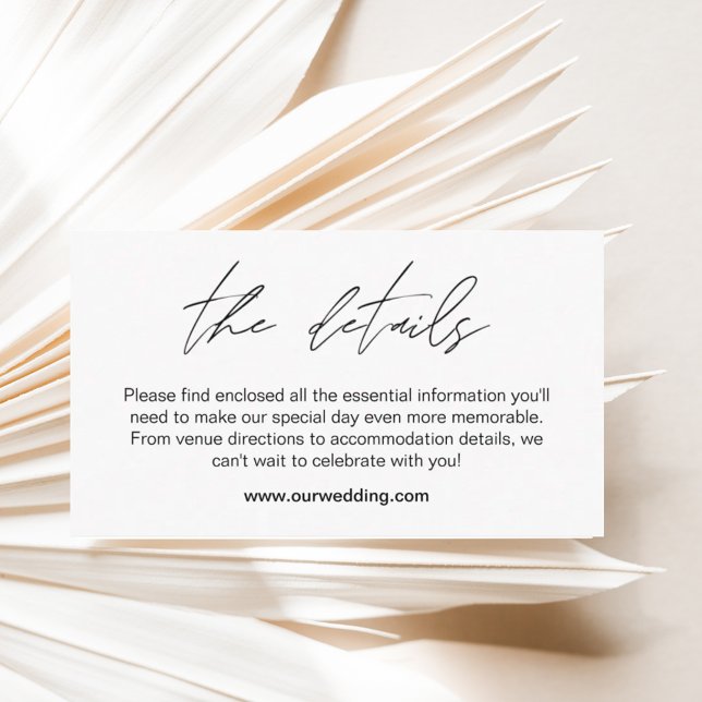 Minimal Wedding Details Enclosure Card (Creator Uploaded)