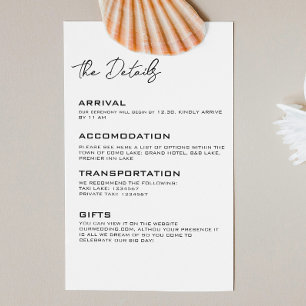 Minimal Wedding Details Enclosure Card