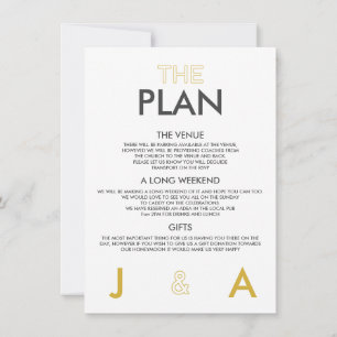 Minimal Wedding Details Invitation