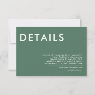Minimal Wedding Details Invitation