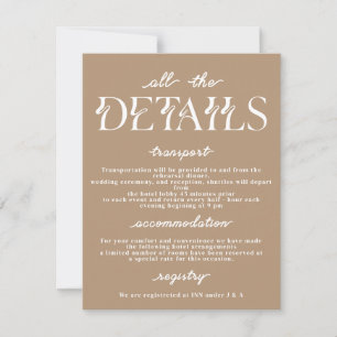 Minimal Wedding Details Invitation