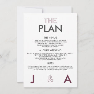 Minimal Wedding Details Invitation