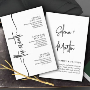 Minimal Wedding Events Timeline 