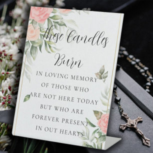Minimal Wedding In Loving Memory Sign