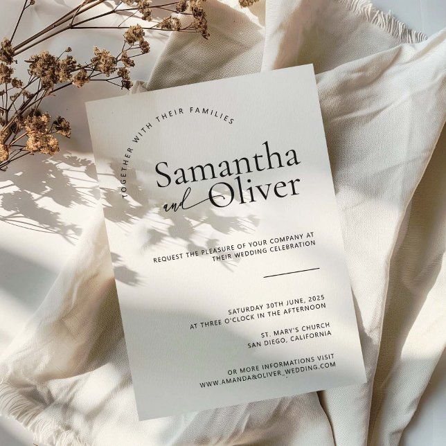 Minimal Wedding Invitation Simple Modern Design (Creator Uploaded)