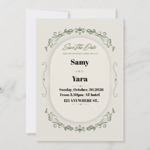 Minimal Wedding Invitation Template Classic Scri