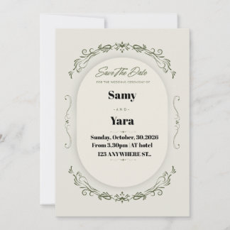 Minimal Wedding Invitation Template | Classic Scri